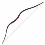 TOPARCHERY Archery 60” Longbow Outdoor Hunting Recurve Bow and Arrow One Piece Traditional Wood Hunting Bow Right/Left Handed 30 35 40 45 50LBS with Otter Balls String Silencer