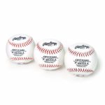 Rawlings Youth Tball or Training Baseballs, Box of 3 Tballs, TVBBOX3, White, Official Size