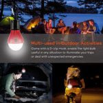 DealBang Compact LED Camping Light Bulbs with Clip Hook 150 Lumens LED Hanging Tent Lights for Camping, Hiking, Backpacking, Fishing, Hurricane, Emergency,Outage (Black,4-Pcs)