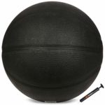 AND1 Xcelerate Rubber Basketball (Deflated w/Pump Included): Official Regulation Size 7 (29.5”) Streetball, Made for Indoor/Outdoor Basketball Games, Black Classic