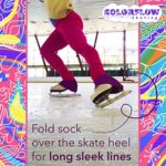 Blue Microfiber Knee High Skating Socks 2-Pair, One Size