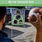 GoSports Red Zone Challenge Football Toss Game – Includes Target, 4 Footballs, Scoreboard and Case