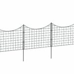 Zippity Outdoor Products WF29001 Dig Garden Metal Fence, 5 Panels, Black