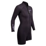 NeoSport Wetsuits Women’s Premium Neoprene 3mm Step-In Jacket, Black, 4 – Diving, Snorkeling & Wakeboarding