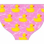 Delfina Fun Suit Men’s Swim Briefs for Water Polo, Ducky
