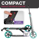 LaScoota Luxury Scooter for Teens, Youth & Adults Ages 6+ I Lightweight & Big Sturdy Wheels for Kids, Teen and Adults. A Foldable Kick Scooter for Indoor & Outdoor Fun. Great Gift & Toy. Up to 220 lbs