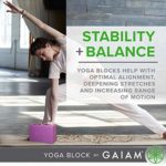 Gaiam Yoga Block – Supportive Latex-Free EVA Foam Soft Non-Slip Surface for Yoga, Pilates, Meditation, Tri-Color Teal Tonal