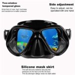 Snorkeling Gear for Adults Snorkel mask Set Scuba Diving mask Dry Snorkel Swimming Glasses Swim Dive mask Nose Cover Youth Free Diving (Black+Yellow?2 Pack?)