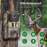 4K 30MP Trail Camera,Hunting Camera with APP Control,Bluetooth WiFi Wireless Wildlife Night Vision,0.2S Trigger Speed Hunting Gear,120°Wide-Angle,IP66 Waterproof Game Cam with Low Glow IR LED