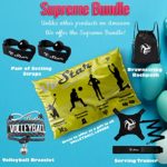 VbStar Volleyball Star Training Equipment – 1 Ball Rebounder for Solo Practice Your Serve and Spike +2 Setting Trainer Straps for a Proper Hand Placement +1 Drawstring Backpack +1 Handmade Bracelet