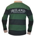 Croker Traditional Green and Navy Striped Rugby Jersey, X-Large – Cotton Long Sleeve Polo Shirt