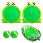 Toss and Catch Ball Set Paddle Ball and Catch Game for Kids Adults Beach Yard Lawn Outdoor Indoor 2 Sticky Paddles 2 Balls and 1 Bag (Green 7.5 in)