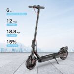 isinwheel Electric Scooter, 350W Motor, Up to 18 Mph, 10-12 Miles Long Range, 8.5 inches Pneumatic Tires, Foldable Electric Scooter for Adult with Dual Braking System, Cruise Control & App(S9)