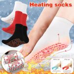 3 Pair Self-Heating Socks for Men Women Unisex Therapy Magnetic Socks Washable Anti-Freezing Self Heating Socks Insulated Cold Weather for Outdoor Hunting Camping Hiking Skiing (3Color)