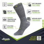 Merino Wool Hiking Socks Thermal Warm Crew Winter Boot Sock For Men Women 3 Pairs SM