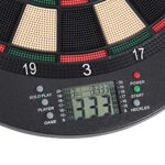 Arachnid Lightweight Electronic Dartboard with LCD Scoring Displays, Heckler Feature, 8-Player Scoring and 21 Games with 65 Variations , Black, 18.5L x 17.5W x 6.75D in.