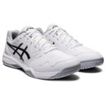 ASICS Men’s Gel-Dedicate 7 Tennis Shoes, 10.5, White/Black