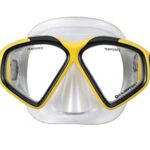 U.S. Divers Cozumel Seabreeze Adult Snorkeling Combo Set with Adjustable Mask, Snorkel, Medium Fins (6.5-8), and Travel Bag, Yellow Black M