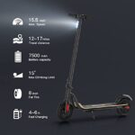 MEGAWHEELS Electric Scooter, 3 Gears, Max Speed 15.5 MPH, Up to 17 Miles Rang 7.5 Ah Powerful Battery with 8” Tires Foldable Electric Scooter for Adults with Longer Deck, Max Load 265 lbs