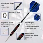 GOOSO Professional Steel Tip Darts Set 22G with 12pcs Dart Flights + Dart Sharpener + Magnetic Case(6 Pack)