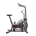 Sunny Health & Fitness Zephyr Air Bike, Fan Exercise Bike with Unlimited Resistance and Device Mount – SF-B2715, Black