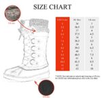 DREAM PAIRS Women’s Monte_02 Grey Mid Calf Waterproof Winter Snow Boots Size 9 M US