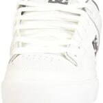 DC mens Pure Skateboarding Shoe, White/Battleship/White, 10 US