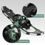 G2 30 Inches Light Weight Snowshoes Set with Trekking Poles, Anti-Slip Sole, Fast Ratchet Binding, for Women Men Youth (Green)
