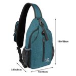 WATERFLY Crossbody Sling Backpack Sling Bag Travel Hiking Chest Bags Daypack (Teal blue)