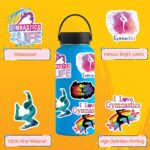 Gymnastics Stickers 100PCS Gymnastics Gifts,Gymnastics Gifts for Girls,Gymnastics Stickers for Water Bottles,Gymnastic Gifts,Igymnastics Room Decor,Gymnastics Wall Decal(Gymnastics Stickers)