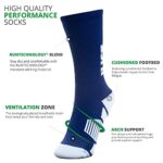 ChalkTalkSPORTS Hockey Youth Woven Mid-Calf Socks | Just Hockey | Blue