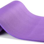 Signature Fitness All Purpose 1/2-Inch Extra Thick High Density Anti-Tear Exercise Yoga Mat with Carrying Strap, Purple