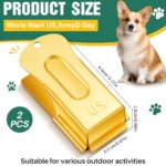 VercanMonth 2 Pieces Brass Pet Training Clicker Signaling Cricket Clicker Metal Dog Clicker for Puppy Cats Trainer Pet Owners (Gold)