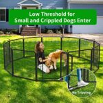 Kfvigoho Dog Playpen Outdoor 12 Panels Heavy Duty Dog Pen 40″ Height Puppy Playpen Anti-Rust Exercise Fence with Doors for Large/Medium/Small Pet Dogs Play for RV Camping Yard, Total 32FT, 79 Sq.ft