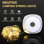 Camping Lights String (32.8FT) Camping Lantern, 2 in 1 Outdoor String Lights with 5 Modes Adjustable, Led String Lights Outdoor Waterproof IPX4 USB-C Rechargeable for Tent, Camping, Yard, Decoration