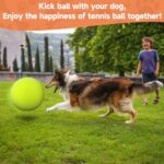 QDAN Giant Large Tennis Ball for Dogs: 9.5″ Big Ball for Dogs for Outdoor Play, Big Tennis Ball Dog Toy, Dog Tennis Ball for Small Medium Large Dog, Yellow