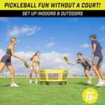 GoSports Pickle 360 Game Set – Pickleball Without a Court – Outdoor Lawn, Beach, and Backyard Paddle Ball Game
