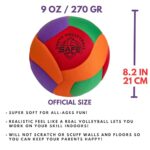 Safe Sport Gear – Softy Volleyball – Super Soft Volleyball Designed for Inside Your House – Perfect Kids Volleyball with a Realistic Feel – Indoor Volleyball for Kids