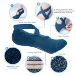 BKP Yoga Socks-Barefoot Non-slip Grip Socks For Women,Suitable For Pilates,Ballet,Plasticity,Dance,Home,Training (2pairs-(1Black&1Grey))