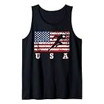 American Flag Track & Field Shirt USA Gift, Track Team Tank Top