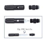 AOOHYEO Paintball 12g Co2 Quick Change -Paintball Gun 12 Gram Carbon Dioxide Cartridges Cylinder Adapter Bottle Black Valve Cartridge Adapter (Black)