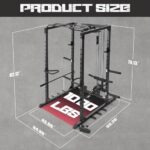 RitFit All-in-One Squat Rack for Home Gym, PPC02C Multi-Function 1000 LBS Capacity Power Cage with Lat Pulldown, Pulley System, Dip Bar, Landmine & More Power Rack Attachments (Black Only Cage)