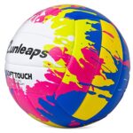 Runleaps Beach Volleyball Official Size 5 Soft Waterproof Volleyball Sand Sports PU Ball for Indoor, Outdoor, Pool, Gym, Training