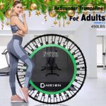 DARCHEN 450 lbs Mini Trampoline for Adults, Indoor Small Rebounder Exercise Trampoline for Workout Fitness for Quiet and Safely Cushioned Bounce, [40 Inch]