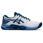 ASICS Men’s Gel-Challenger 13 Tennis Shoes, 11.5, White/Light Indigo