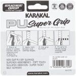 Karakal PU Supergrip Replacement Racquet Grip – Tennis/Badminton/Squash 2 x Grip (Black)