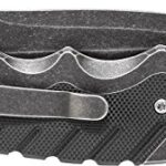 Smith & Wesson Border Guard SWBG10S 8.3in High Carbon S.S. Folding Knife with 3.5in Serrated Tanto Blade and Aluminum Handle for Outdoor, Tactical, Survival and EDC ,Black