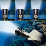 Wurkkos DL02 Dive Lights Scuba Diving,3000 Lumens Underwater Flashlight 496M Long Throw Power Indicator 100M Dive Light,3 Lighting Modes,IPX8 Waterproof Submersible Flashlight for Deep Sea Cave