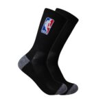 Ultra Game NBA Official Men’s Athletic Cushioned Secure Fit Crew Socks – 6 Pack – Unisex, NBA, Black, M6-12